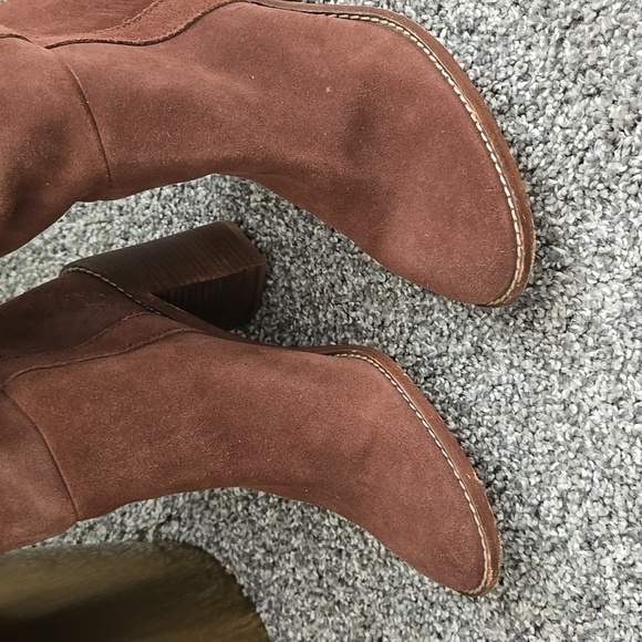 Madewell The Jimi Brown Suede Over The Knee Foldable High Boots Western Boho - Picture 5 of 16